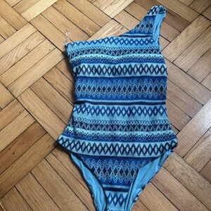 Beach Riot Aqua and Navy Swimsuit